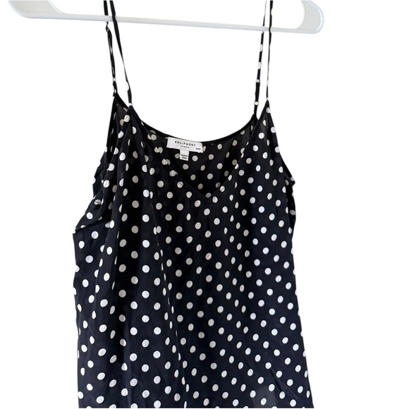 Equipment Layla Polka Dot Spaghetti Strap Silk Top - Picture 4 of 7